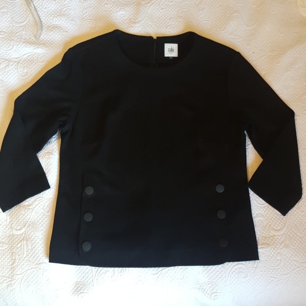 CABI black Top, back zipper